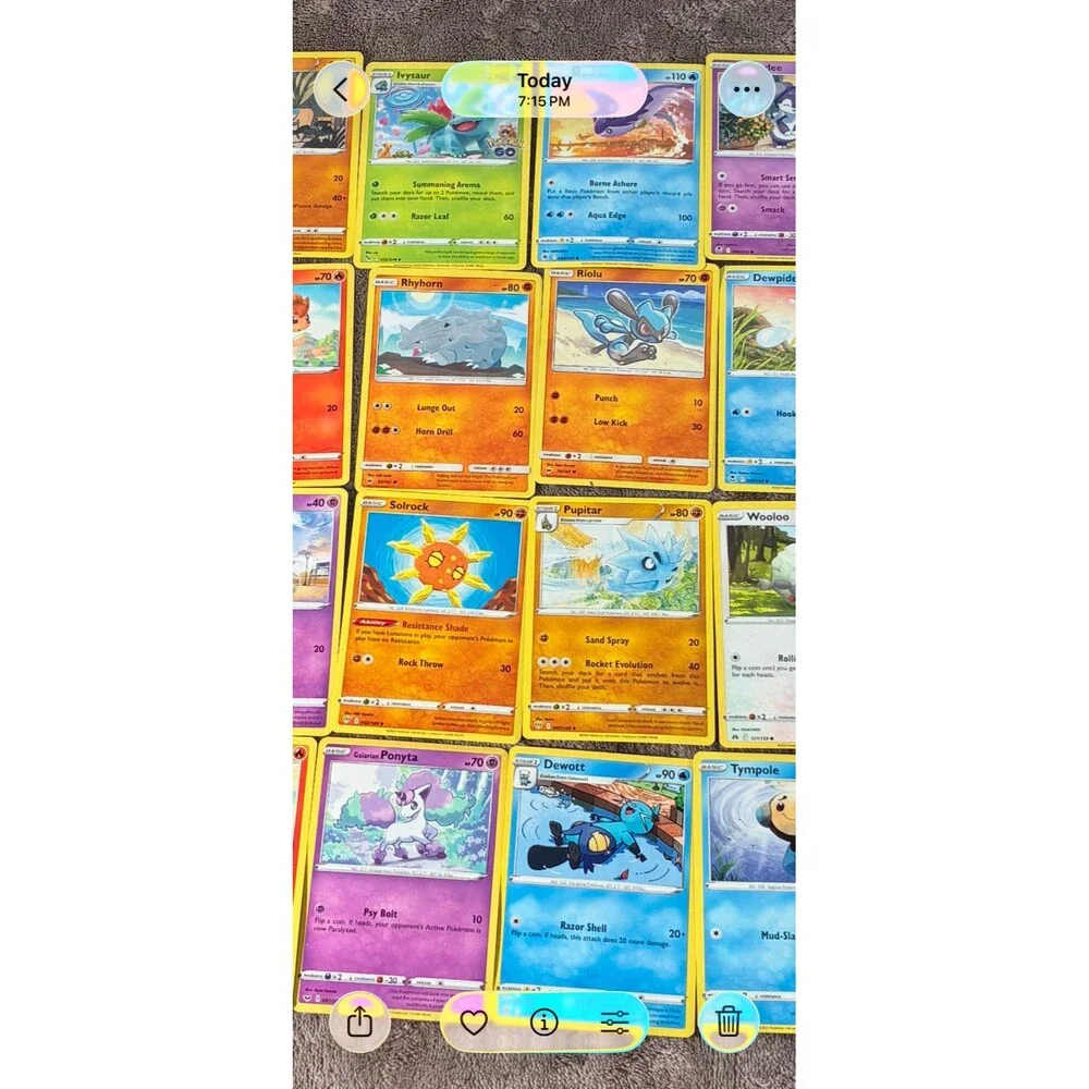 Pokemon TCG 36 Card Lot Pikachu Riolu Wartortle Ivysaur Modern Common Uncommon